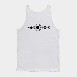 Geometric art of planets and moon Tank Top